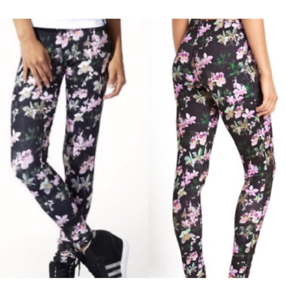 Adidas Originals Orchid Print Black Leggings